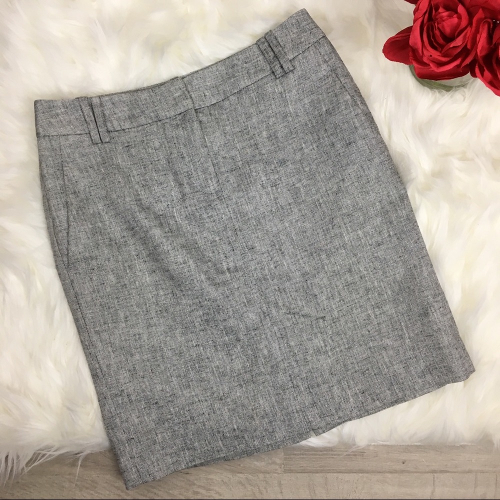 LOFT Gray/Silver Pencil Skirt Sz 0